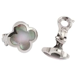 Van Cleef & Arpels-Alhambra Pure Earrings in 18K White Gold-Silvery,Metallic