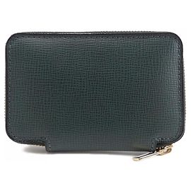 Grünes Leder-Münzgeldbörse von Valextra Grün