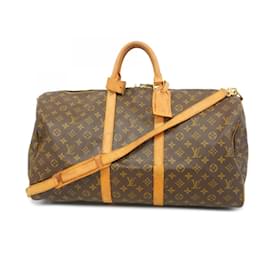 Louis Vuitton-Louis Vuitton Boston Bag Monogram Keepall Bandouliere 55-Brown