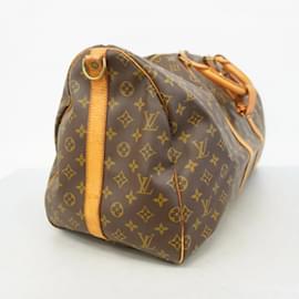 Louis Vuitton-Louis Vuitton Boston Bag Monogram Keepall Bandouliere 55-Brown