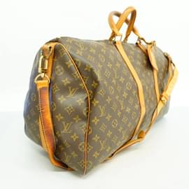 Louis Vuitton-Louis Vuitton Boston Bag Monogram Keepall Bandouliere 55-Brown