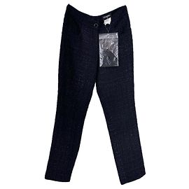 Chanel Nuevos Pantalones de Tweed de Pasarela Morado oscuro