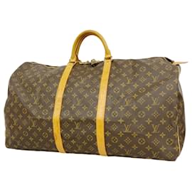 Louis Vuitton-Bolsa Boston Monogram Keepall 60 Louis Vuitton-Marrom