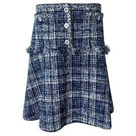 Chanel Lesage Tweed Skirt 2018 Spring Collection Blue