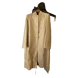 Prada Silk Cotton Coat Eggshell Size 40 Eggshell