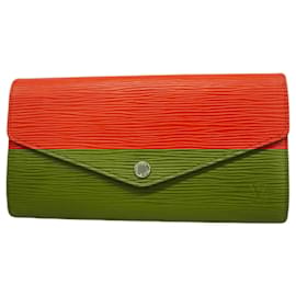 Louis Vuitton-Louis Vuitton Long Wallet Epi Portefeuille Sarah M60723-Red