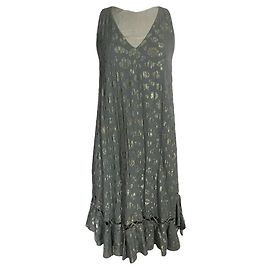 Chloé Seidenkleid Silber Gr. 36 Silber
