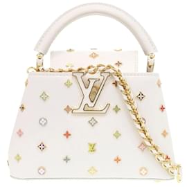 Louis Vuitton-Louis Vuitton x Takashi Murakami Capucines Mini Handbag-White,Multiple colors