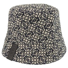 Cappello bucket Anagram Loewe Nero Beige Blu navy