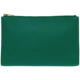 Hermès-Pochette Hermes Zip Ango Evercolor en Vert-Vert