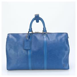 Louis Vuitton-Louis Vuitton Epi Keepall 45 Boston Bag-Blue