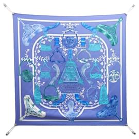 Hermès-Hermes ETRIERS REMIX Carre Scarf-Blue