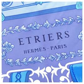 Hermès-Hermes ETRIERS REMIX Carre Scarf-Blue