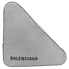 Balenciaga-Balenciaga Women's Silver Leather Clutch Bag-Silvery