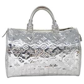 Louis Vuitton-LOUIS VUITTON Monogram Miroir Speedy 30 Hand Bag Argent M95786 LV Auth EC340-Silvery,Monogram