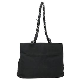PRADA Sac Tote Nylon Noir Auth ti2918 Noir