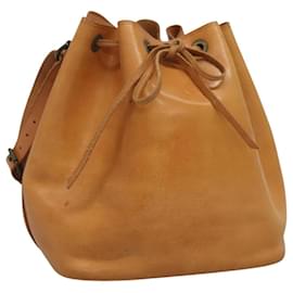 Louis Vuitton-LOUIS VUITTON Nomad leather Petit Noe Shoulder Bag Beige M85003 LV Auth KD147-Beige
