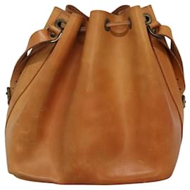 Louis Vuitton-LOUIS VUITTON Nomad leather Petit Noe Shoulder Bag Beige M85003 LV Auth KD147-Beige