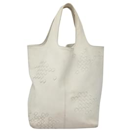 Autre Marque-BOTTEGA VENETA INTRECCIATO Hand Bag Leather White 131673 Auth fm4424-White