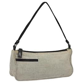 Prada-PRADA Sports Accessory Pouch Canvas Gray Auth bs23374-Brown