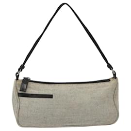 Prada-PRADA Sports Accessory Pouch Canvas Gray Auth bs23374-Brown