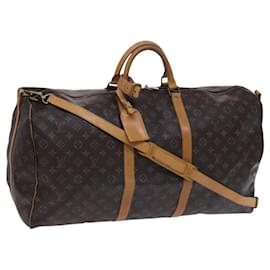 Louis Vuitton-LOUIS VUITTON Monogram Keepall Bandouliere 60 Boston Bag M41412 LV Auth EC143-Monogram