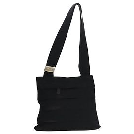 Borsa a Spalla Vala in Tela Marrone Oro di Salvatore Ferragamo Auth th5740 Marrone D'oro