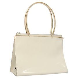 Salvatore Ferragamo Tote Bag Email Weiß Silber Auth bs23225 Silber Weiß