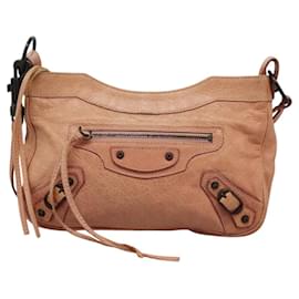 Balenciaga-BALENCIAGA The Hip Shoulder Bag Leather Pink 242803 Auth am7896-Pink