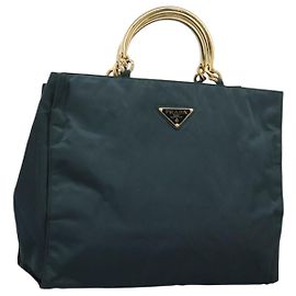 PRADA Handtasche aus Nylon Khaki Auth nb125 Khaki