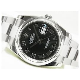 Rolex-ROLEX Datejust black Sunbeam Ref.116200 '13 purchased Genuine goods Mens-Silvery