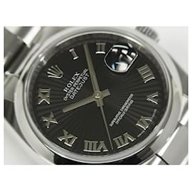 Rolex-ROLEX Datejust black Sunbeam Ref.116200 '13 purchased Genuine goods Mens-Silvery