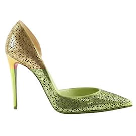 Christian Louboutin-Leather heels-Golden