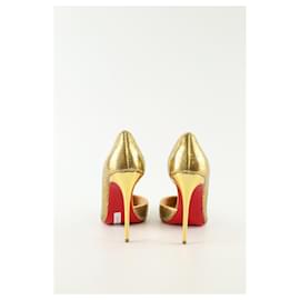 Christian Louboutin-Talons en cuir-Doré