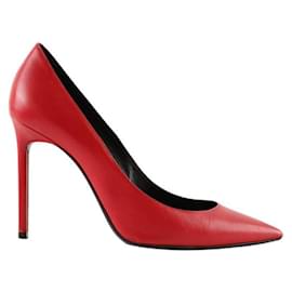 Saint Laurent-Leather heels-Red