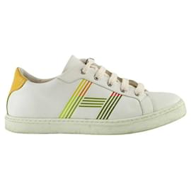 Hermès-Leather sneakers-White