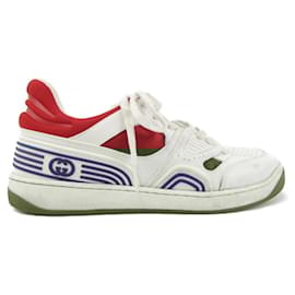 Gucci-Tênis Gucci vermelhos e brancos-Branco,Vermelho