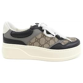 Gucci-Gucci Black and Brown Sneakers-Brown,Black