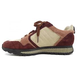 Gucci-Gucci Beige and Red Sneakers-Red,Beige