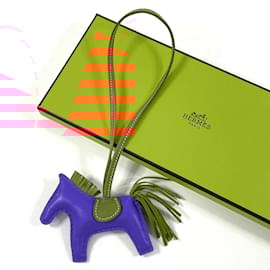 Hermès-Hermes Rodeo PM Charm in Anjou Milo Blue-Blue