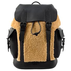 COACH Hudson Leather Backpack Brown Black