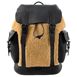Coach-COACH Hudson Leather Backpack-Brown,Black