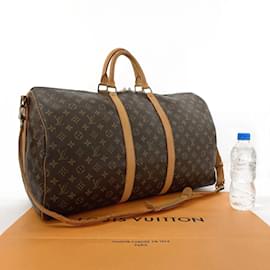 Louis Vuitton-Louis Vuitton Keepall Bandouliere 55 Boston Bag-Brown