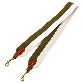 Céline Celine Shoulder Strap in Canvas Beige Khaki