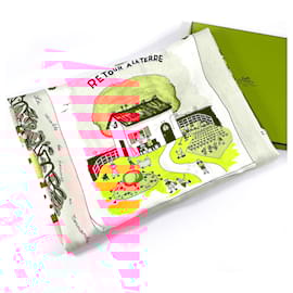 Hermès-Hermes Carré 90 Retour à la Terre Scarf-Pink
