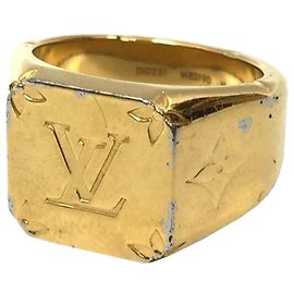 Louis Vuitton Gold Band Ring Golden