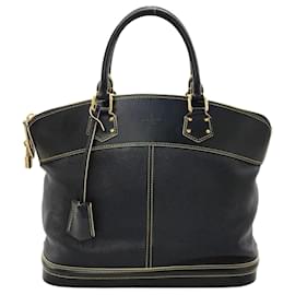 Louis Vuitton-Louis Vuitton Lockit MM Suhali Handbag-Black