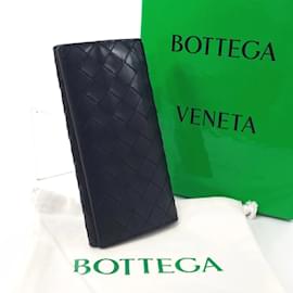 Bottega Veneta-Bottega Veneta Intrecciato Leather Wallet-Black