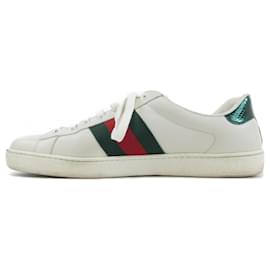 Gucci-Gucci Green and Red Sneakers-White,Red,Green