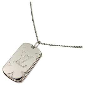 Louis Vuitton-Louis Vuitton Silver Locket Necklace-Silvery